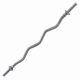 Tunturi-Fitness 14TUSCL123 Barre de bouclage en forme d'haltère - Barre incurvée chromée de 120 cm, max110kg-trou30mm