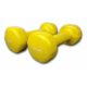 Paire d'haltères en vinyle Tunturi 1,5 kg jaune